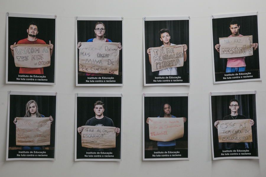 Também está em exposição no Museu da Comunicação a mostra contra o racismo, organizada por um grupo de professores e estudantes do Instituto de Educação Foto: Guilherme Santos/Sul21