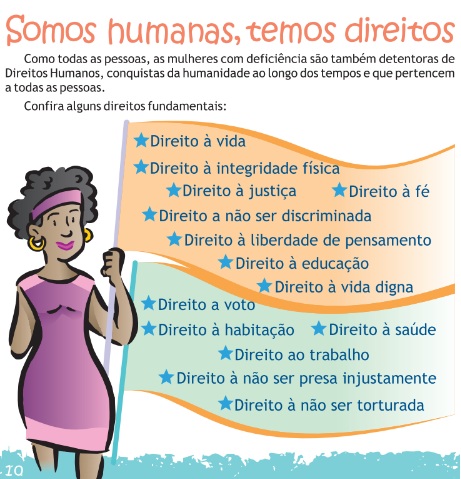Cartillha cita direitos das mulheres com deficiência | Foto: Página da Cartilha/ Reprodução