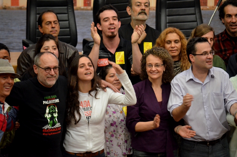 PSOL aposta na eleição de Luciana Genro como vereadora e na reeleição de Fernanda Melchionna e Pedro Ruas. Foto: Gabrielle Tolotti