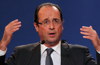 O presidente Hollande, da França