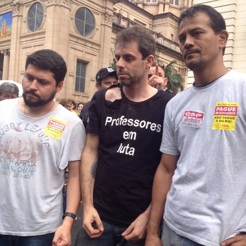 Fernando, Ricardo e Neto afirmaram ter sido agredidos | Foto: Débora Fogliatto/Sul21