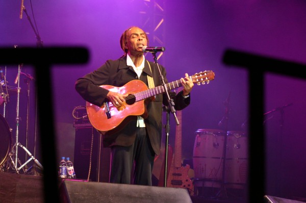 Gilberto Gil durante o show de abertura do FSM 2005 | Foto: Repositório FSM