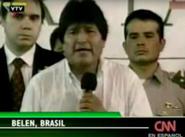 Evo Morales fala em Belém|Foto: Reprodução