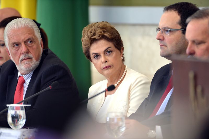 Dilma Rousseff e o ministro da Fazenda, Nelson Barbosa, na reunião do Conselhão. Foto: Fabio Rodrigues Pozzebom/Agência Brasil