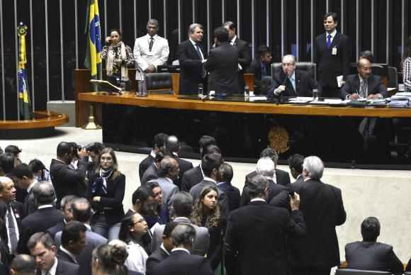 Cunha vai ao STF contra agressões no plenário da Câmara. Antonio Cruz/ Agência Brasil 