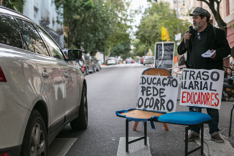 12/05/2016 - PORTO ALEGRE, RS - Protesto na Escola Técnica Estadual Ernesto Dornelles. Foto: Joana Berwanger/Sul21
