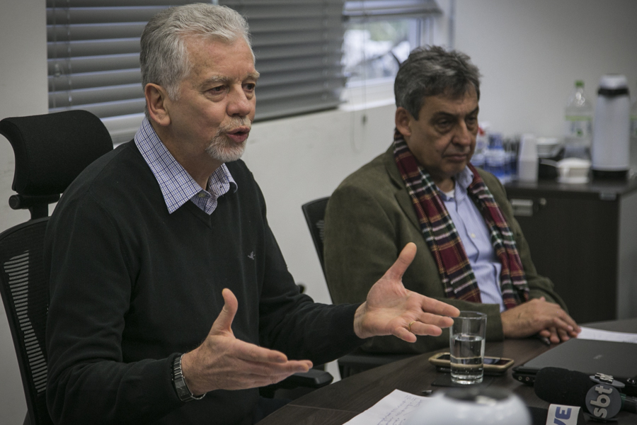 27/06/2016 - PORTO ALEGRE, RS - José Fortunati e Sebastião Melo concedem coletiva sobre a situação da greve dos municipários. Foto: Joana Berwanger/Sul21
