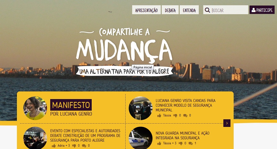 Inspirada no Podemos da Espenha, Lucina criou um plataforma na internete para a participaçao dos eleitores no plano de governo |Foto:Reprodução