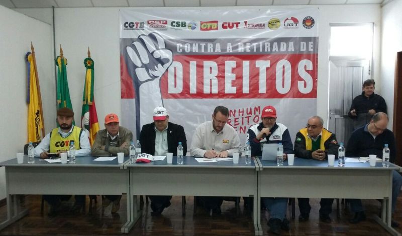 Assembleia reuniu principais dirigentes sindicais do país | Foto: Divulgação/Cut-RS