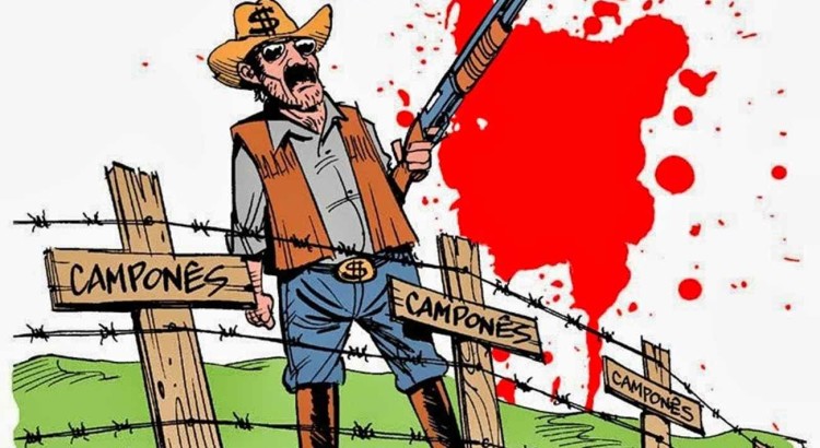 Trabalhadores denunciam lentidão do Estado em resolver conflito na região | Imagem: Latuff/Reprodução