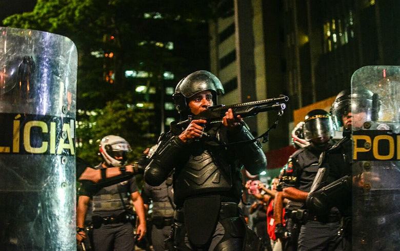 Entidades denunciam inconstitucionalidade de ações PM de São Paulo contra mobilizações populares. CHRISTIAN BRAGA/JORNALISTAS LIVRES 