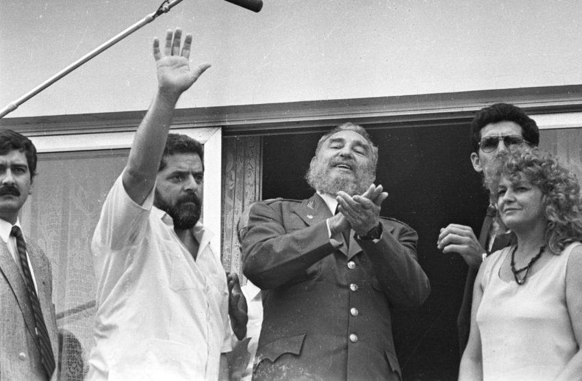 São Paulo 1989 Lula, Fidel e Dona Marisa. Foto: Paulo Pinto