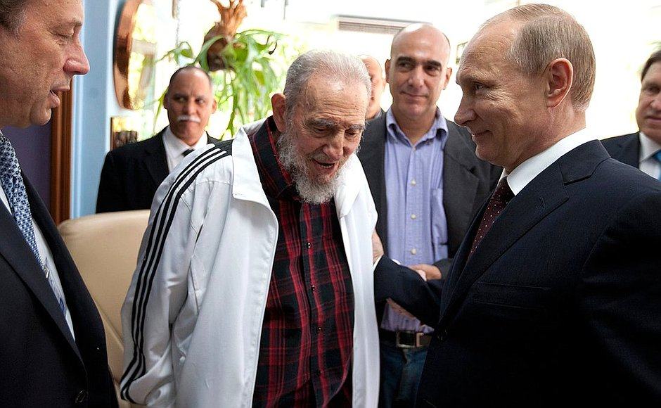 Fidel com Vladimir Putin, presidente da Rússia. Foto: President of Russia 