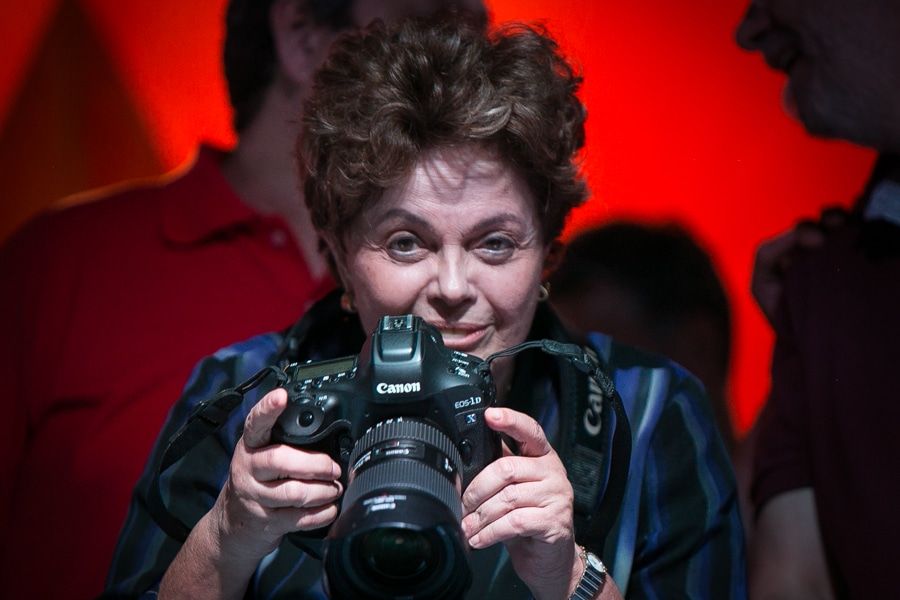 Dilma fotografa Lula Palmeira das Missões